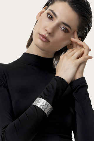 BRACCIALE FASCIA MARTELLATO 3CM