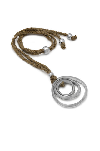 PENDENTE SETA GREZZA TONDI