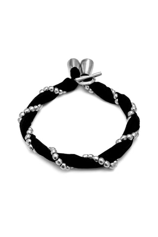 COLLANA JERSEY SFERE INTRECCIATE