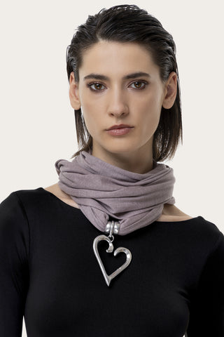 SCIARPA GIOIELLO CUORE CUT OUT