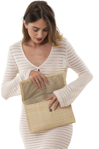 POCHETTE RAFIA RETTANGOLARE GRANDE