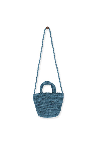 BORSA RAFIA SECCHIELLO CON MANICI E TRACOLLA