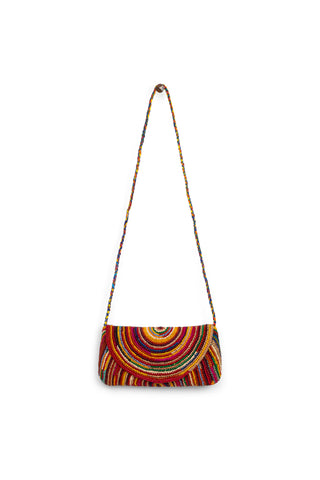 POCHETTE RAFIA MEZZALUNA