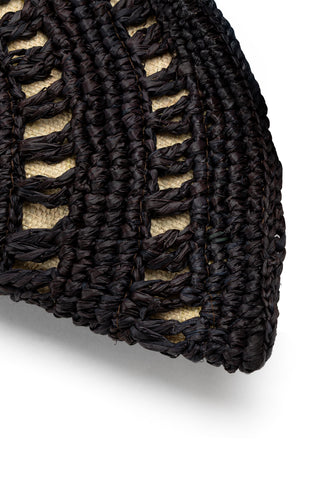 POCHETTE RAFIA VENTAGLIO