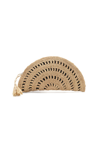 POCHETTE RAFIA VENTAGLIO