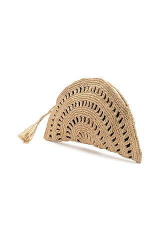 POCHETTE RAFIA VENTAGLIO