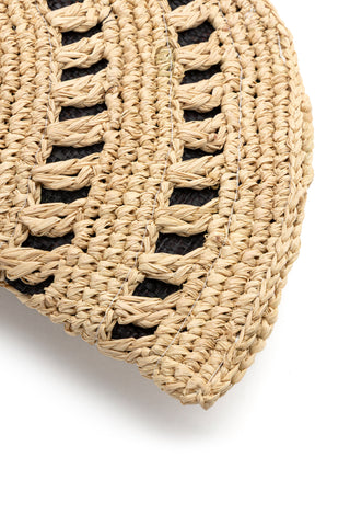POCHETTE RAFIA VENTAGLIO