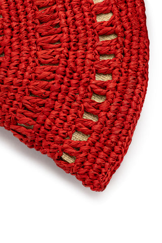 POCHETTE RAFIA VENTAGLIO