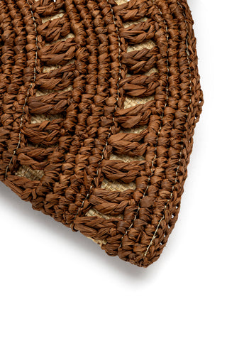 POCHETTE RAFIA VENTAGLIO