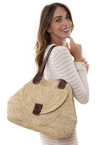 BOLSO TRAPECIO DE RAFIA