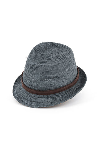 RAFIA COWBOY CROCHET & LEATHER HAT
