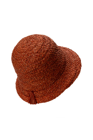 RAFIA HAT WITH TASSEL