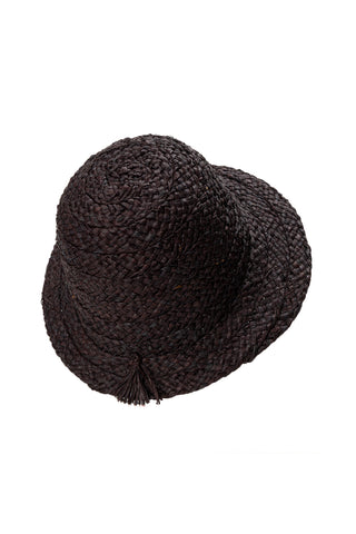RAFIA HAT WITH TASSEL