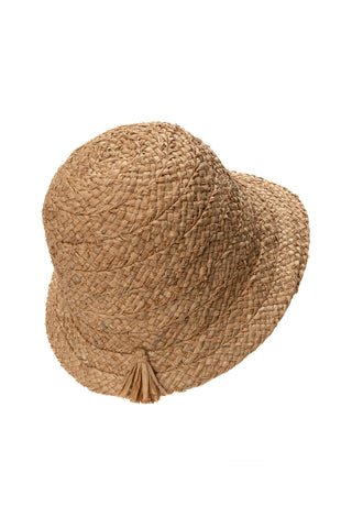RAFIA HAT WITH TASSEL