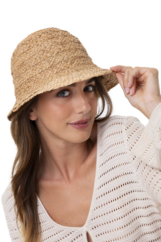 RAFIA HAT WITH TASSEL