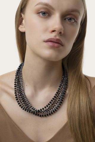 COLLANA MULTIFILO NERA