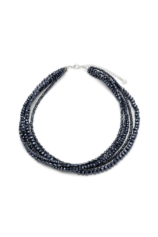 COLLANA MULTIFILO BLU NOTTE