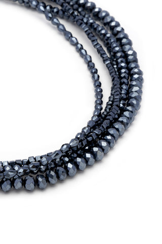 COLLANA MULTIFILO BLU NOTTE