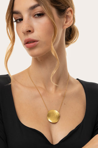 PENDENTE PLACCA TONDA RAW