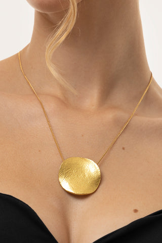 PENDENTE PLACCA TONDA RAW