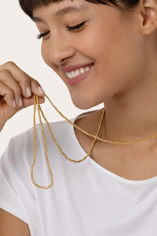 COLLANA LUNGA SFERE MIX