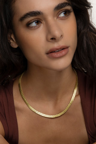 COLLANA SNAKE PIATTA