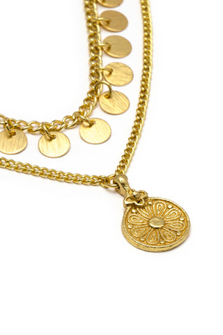 COLLANA 2 FILI MONETE