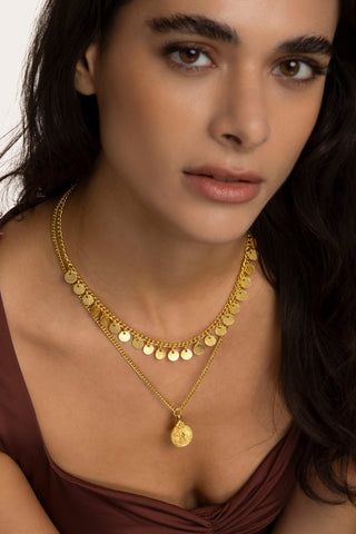 COLLANA 2 FILI MONETE