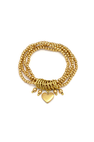 BRACCIALE ELASTICO MULTIFILO CUORE