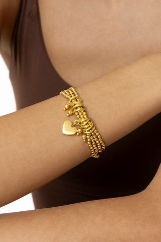 BRACCIALE ELASTICO MULTIFILO CUORE