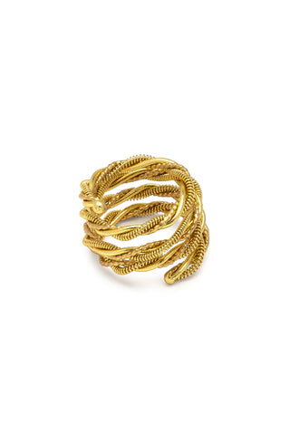 ANELLO FASCIA MULTILINEE INTRECCIATE