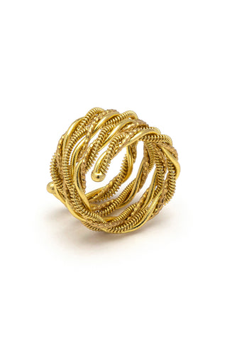 ANELLO FASCIA MULTILINEE INTRECCIATE