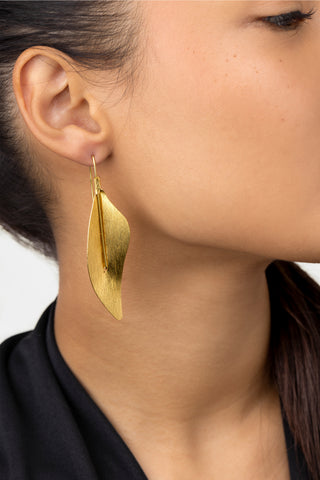 ORECCHINI FOGLIA IRREGOLARE