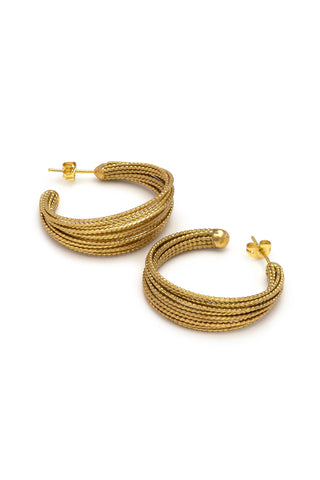 ORECCHINI C HOOP MULTILINEE