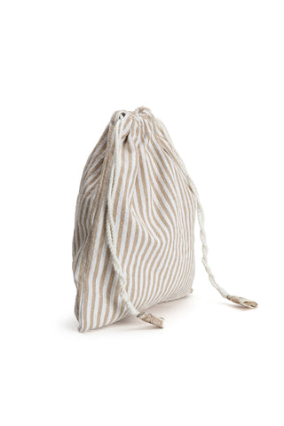 SACCA MEDIA RIGHE BEIGE