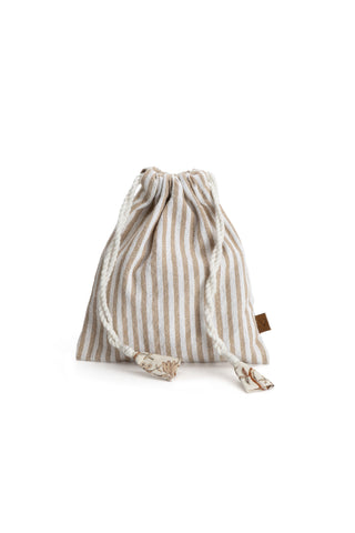 SACCA PICCOLA RIGHE BEIGE