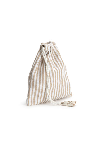 SACCA PICCOLA RIGHE BEIGE