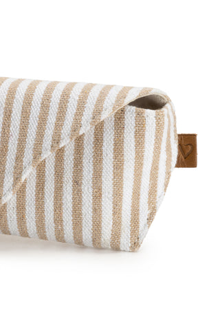 CUSTODIA OCCHIALI RIGHE BEIGE