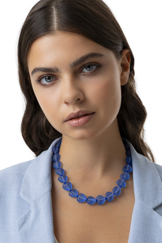 COLLANA CUORI VETRO