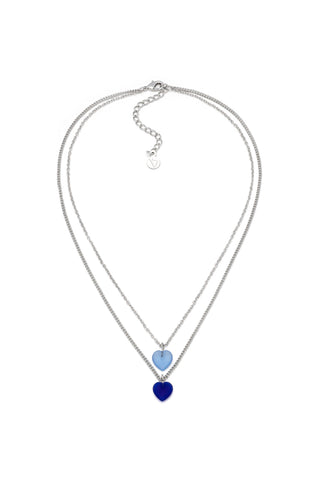 COLLAR DE DOBLE HILO CON CORAZONES