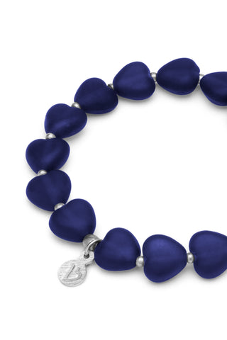 BRACCIALE ELASTICO CUORI VETRO