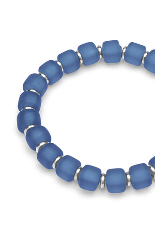 BRACCIALE ELASTICO CILINDRI VETRO