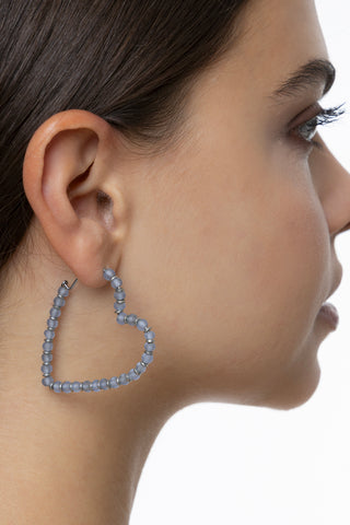 ORECCHINI CUORE VETRO