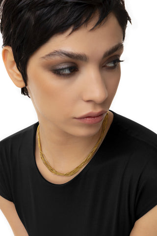 MULTI-STRAND GOLD NECKLACE