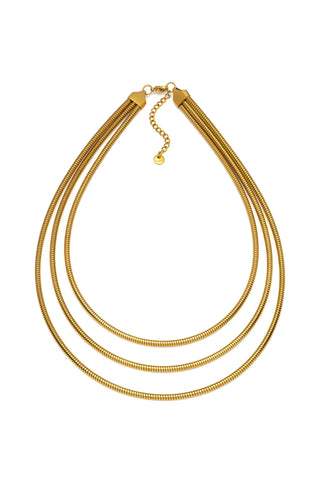 3-CHAIN SNAKE NECKLACE