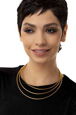 3-CHAIN SNAKE NECKLACE