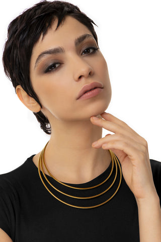 3-CHAIN SNAKE NECKLACE