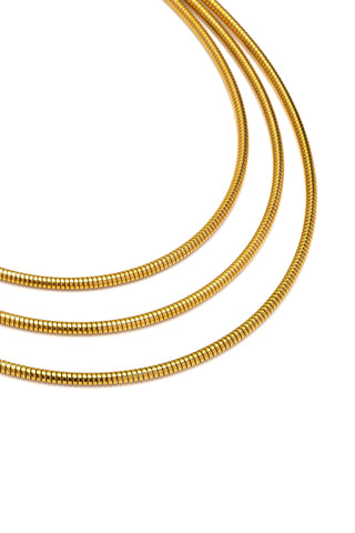 3-CHAIN SNAKE NECKLACE