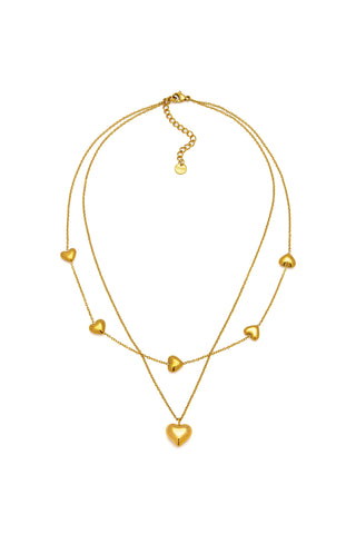 2-STRAND HEART NECKLACE