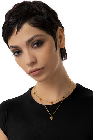 2-STRAND HEART NECKLACE